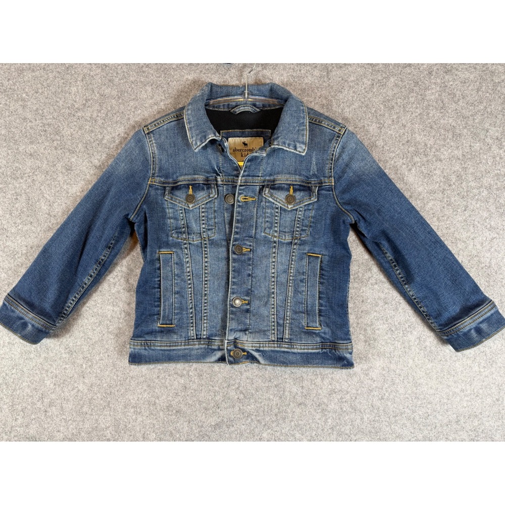 Abercrombie Kids Denim Jacket Kids 5/6 Blue Excellent Fleece Lined Trucker
